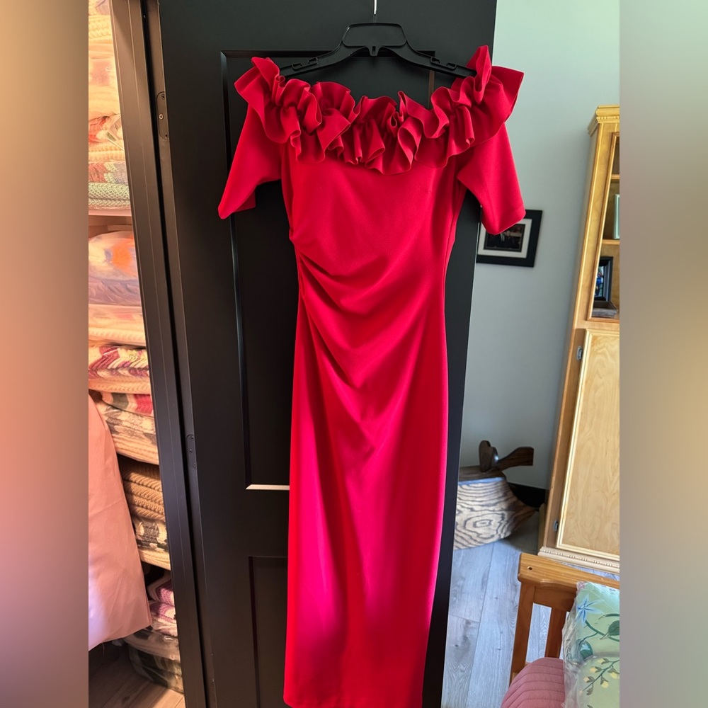 Red formal gowns size 6